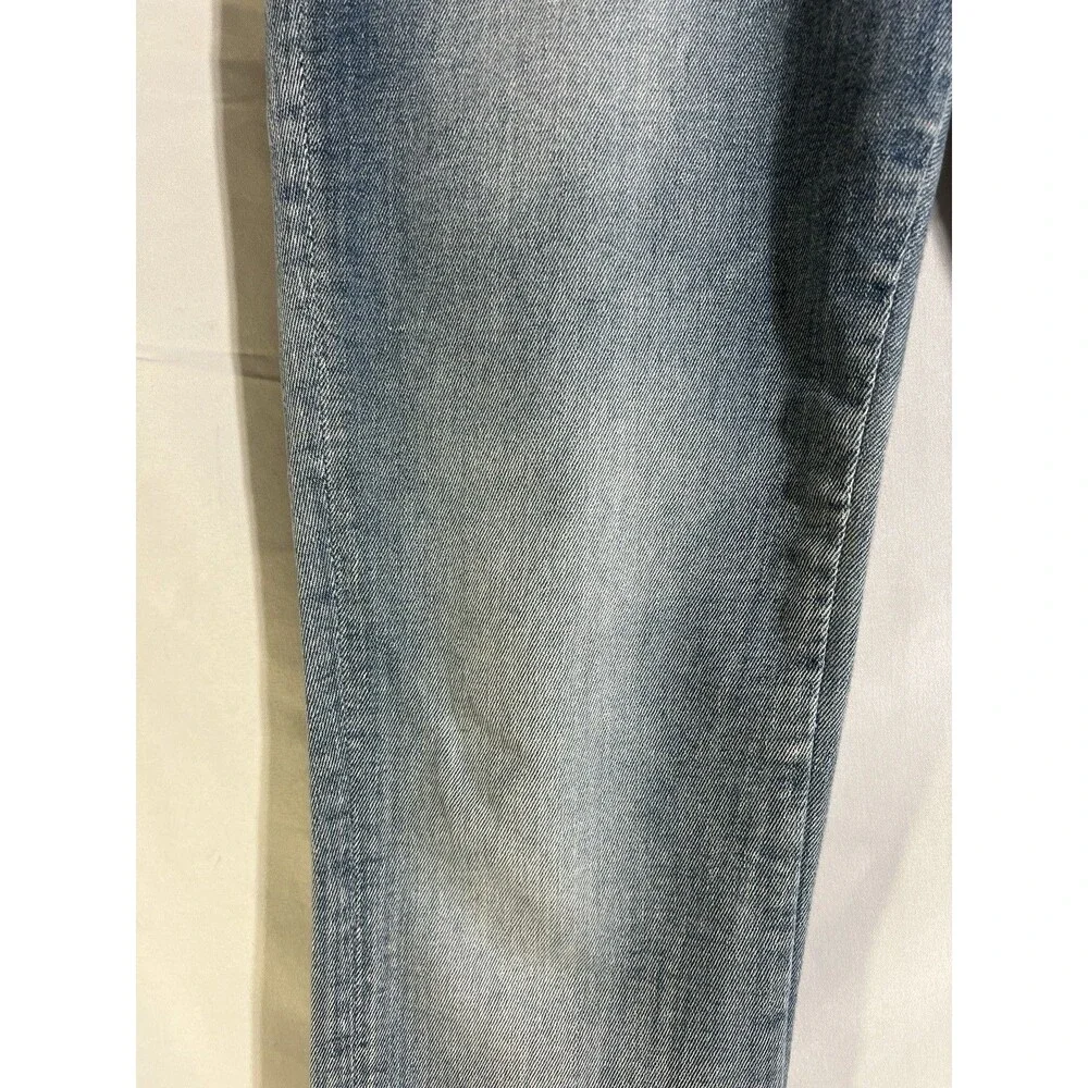 Driftwood Colette Jeans Womens 27x26 Crop Stretch Denim Floral Embroidery Cuffs - Picture 6 of 10